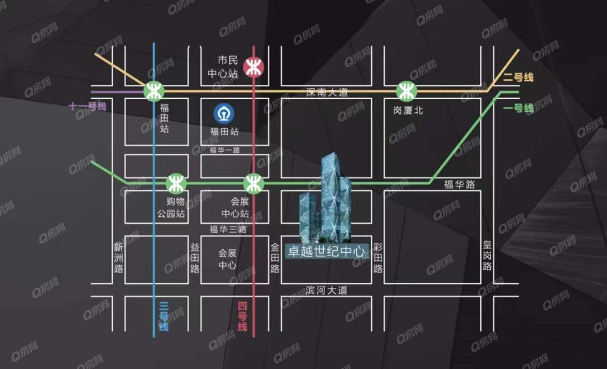 卓越世紀中心，皇崗商務中心-均價230元/平